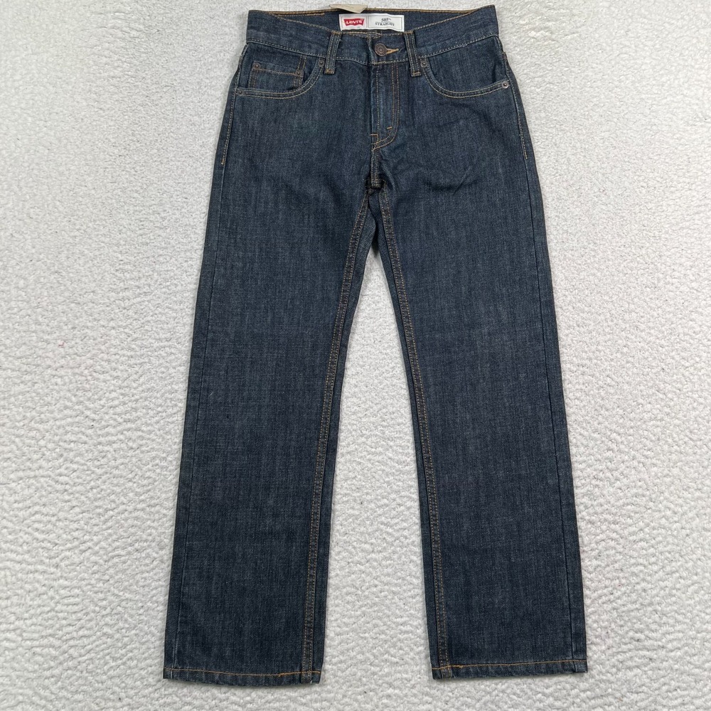 NWT‎ Levi's 505 Jeans Boy's 10 Regular 25x25 Straight Fit Dark Wash Blue Denim
